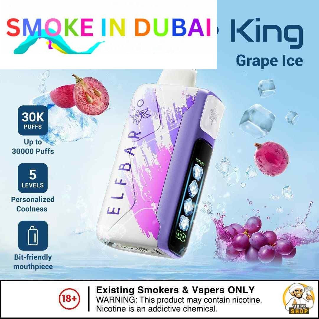 Elf bar Ice King Ice Adjustable Disposable Vape Up To 30000 Puffs 50mg Nicotine - View 13 - Buy in Dubai