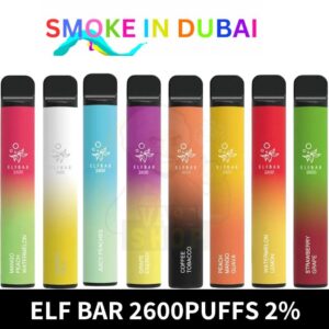 Elf Bar 2600 Puffs 2% nicotine Disposable Vape 1050mAh Vape in Dubai, UAE – Vape Shop AE - View 2 - Buy in Dubai